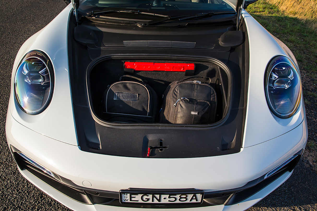 There’s a 132L boot up front because the 911 is rear-engined.