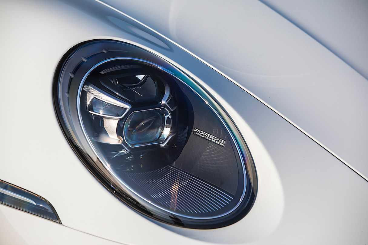 The front end is familiar with its round LED headlights.