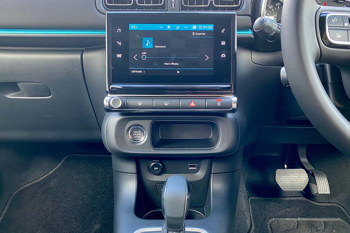 The 8.0-inch touchscreen has Android Auto and Apple Car Play.