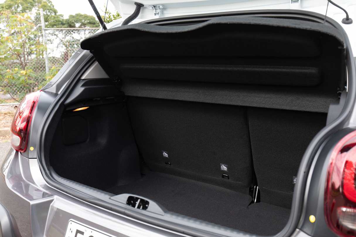 The boot has a cargo capacity of only 300 litres.