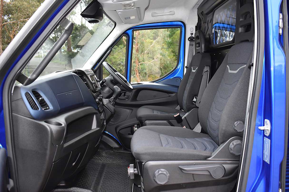 The driver’s seat provides a pleasant cushioned ride.