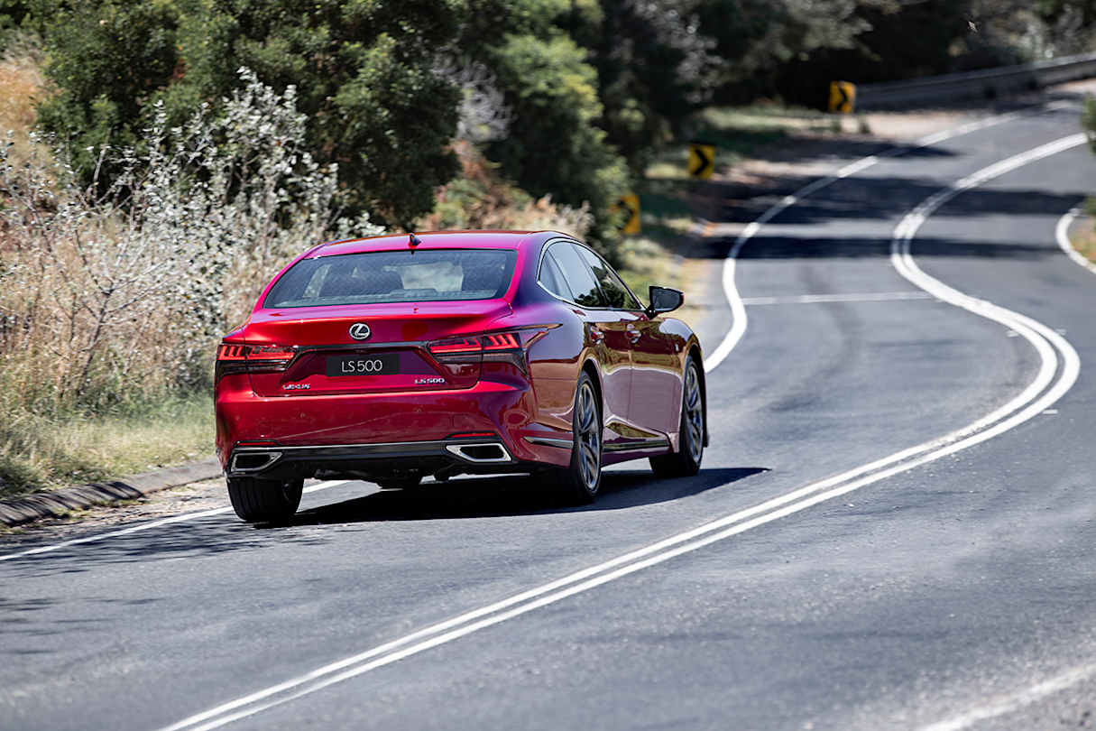 No matter what it says on the badge, the LS is first and foremost a large, heavy and imposing luxury sedan.