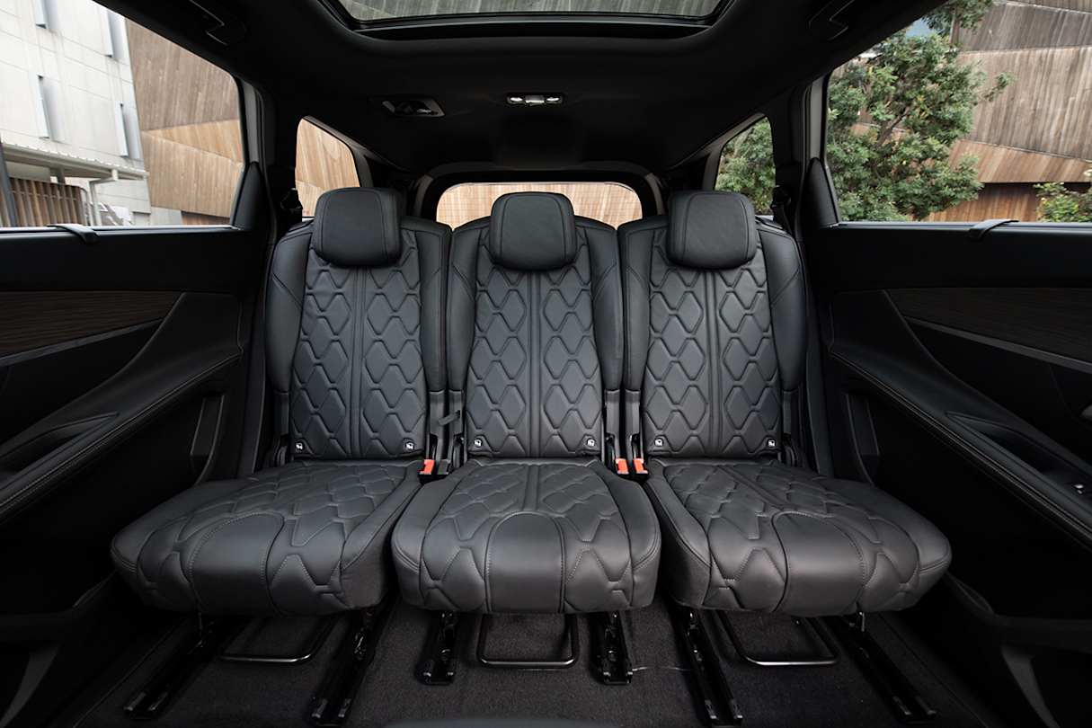 Legroom is good in the middle row.