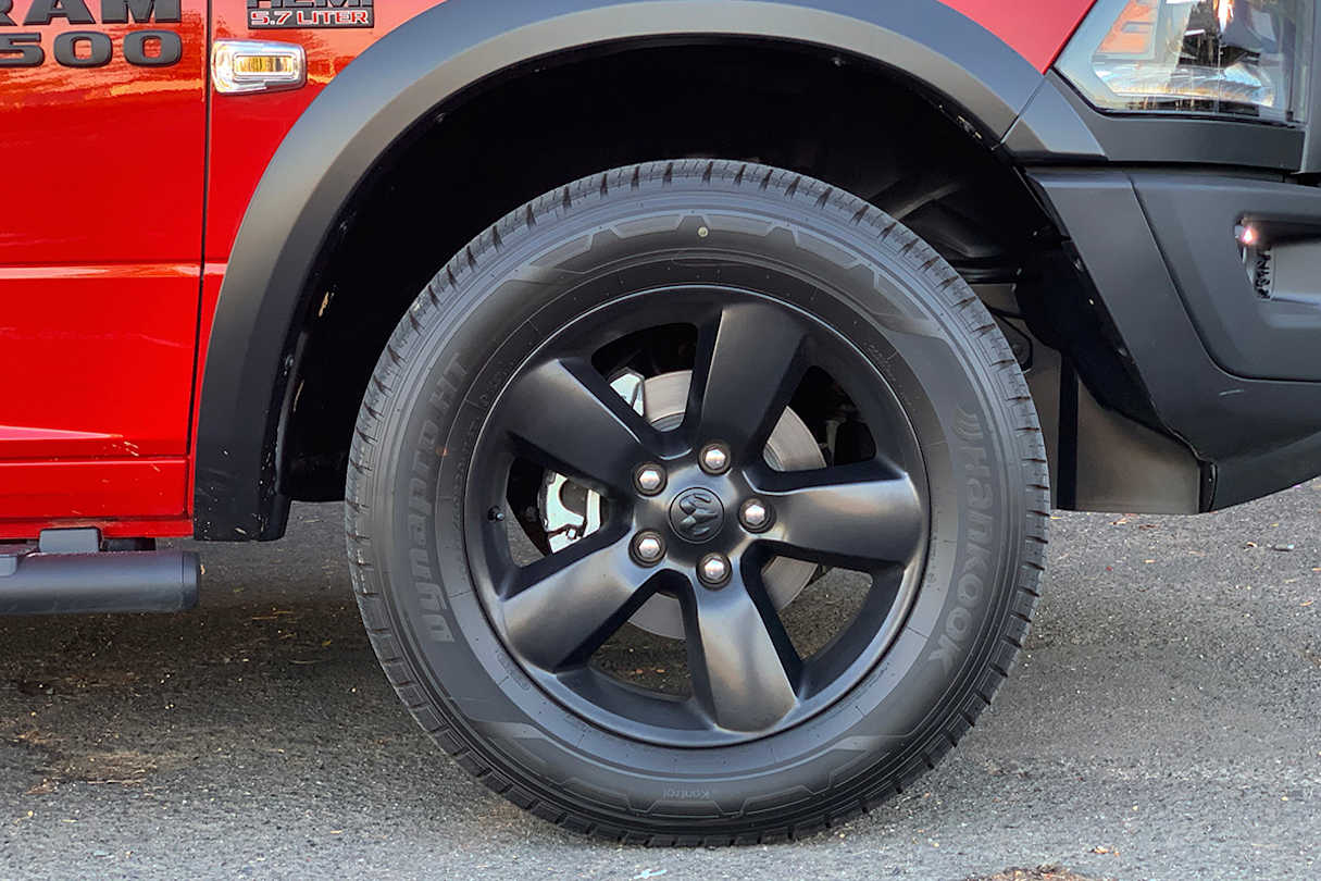 Because of its size even the massive, black 20-inch rims struggle to fill the gaping arches. (image: Peter Anderson)