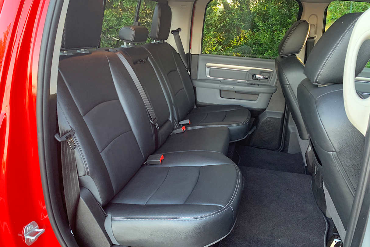 The rear seats are a genuine three across proposition with legroom to burn. (image: Peter Anderson)