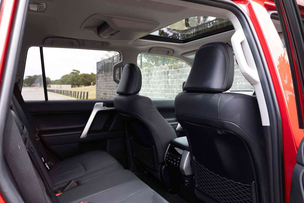 The pockets on the backs of the front seat are useful storage for kids.
