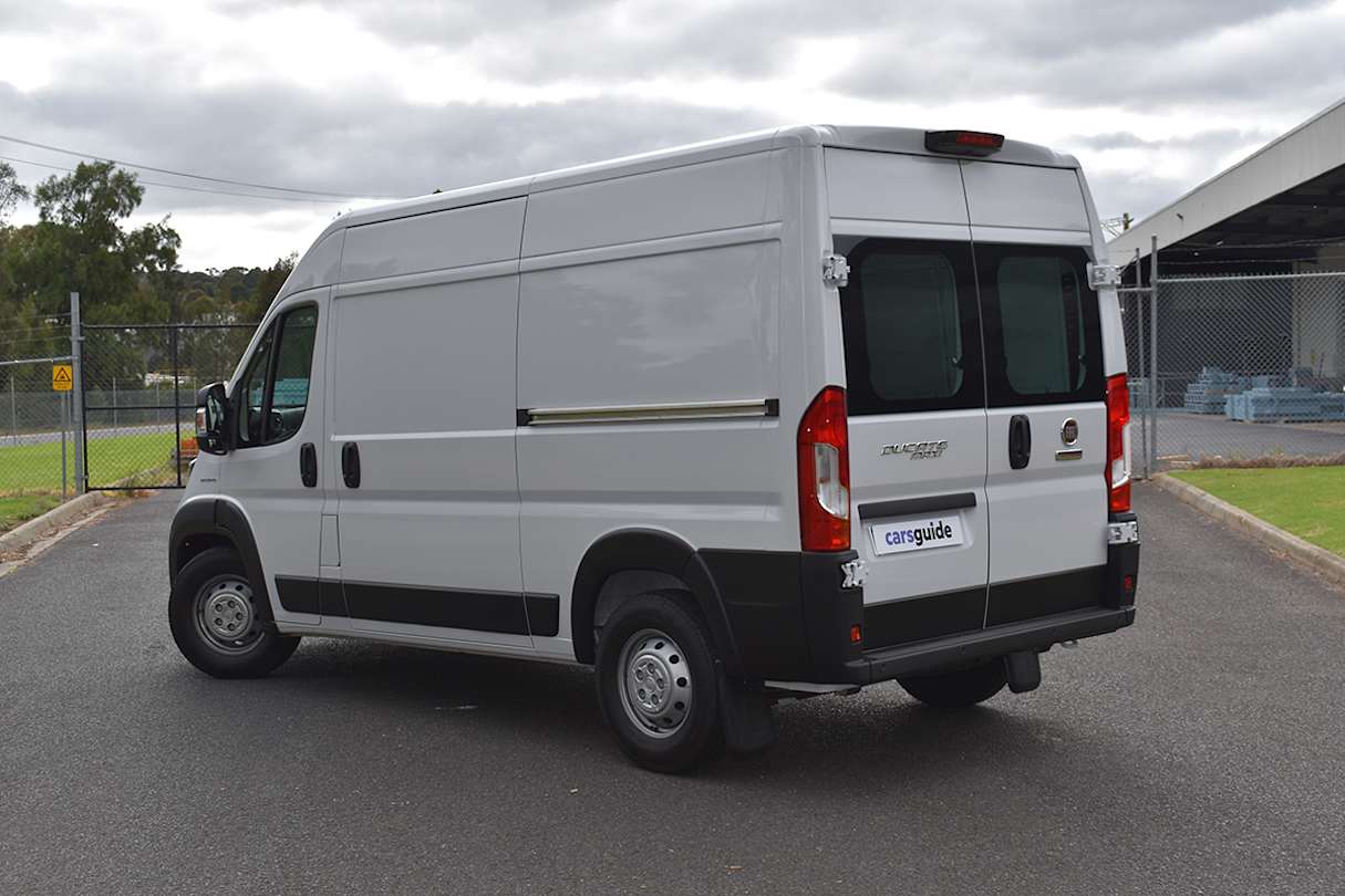 Our white test vehicle is the MWB MR, which translates to Medium Wheel Base Mid-Roof.