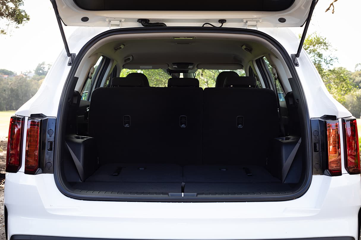 Fold the third row down and the boot increases to a really spacious 616L.