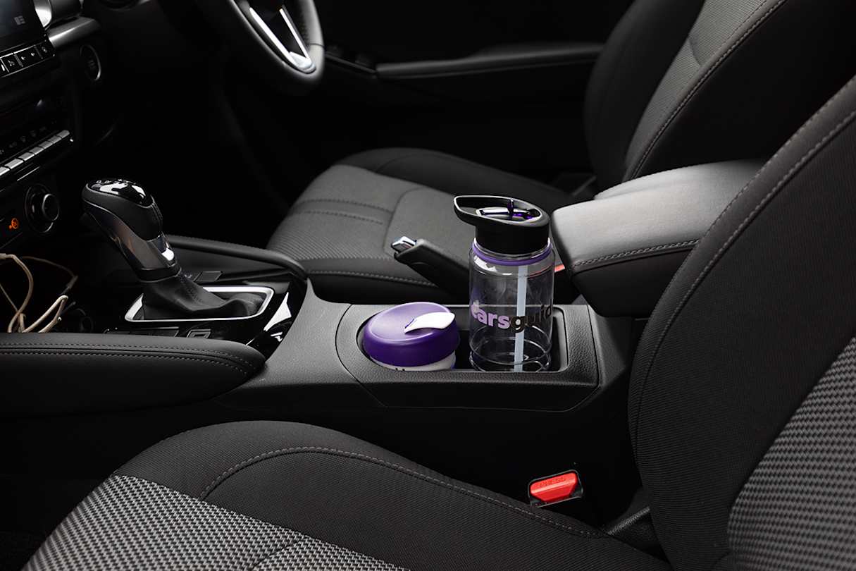 In the BT-50 there are two cupholders in the front (image: Dean McCartney).