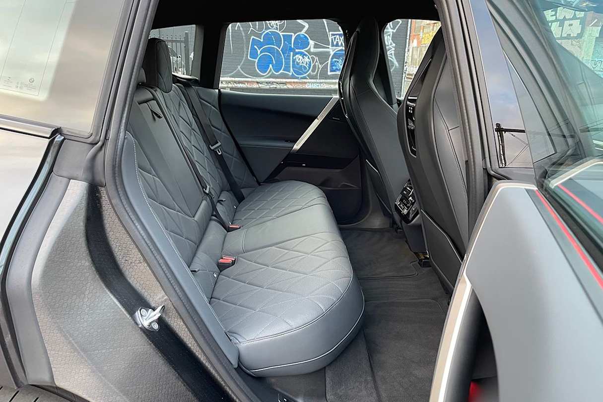 There’s more interior room than an X5, making for ample leg room behind my 183cm driving position. (image: Tim Nicholson)