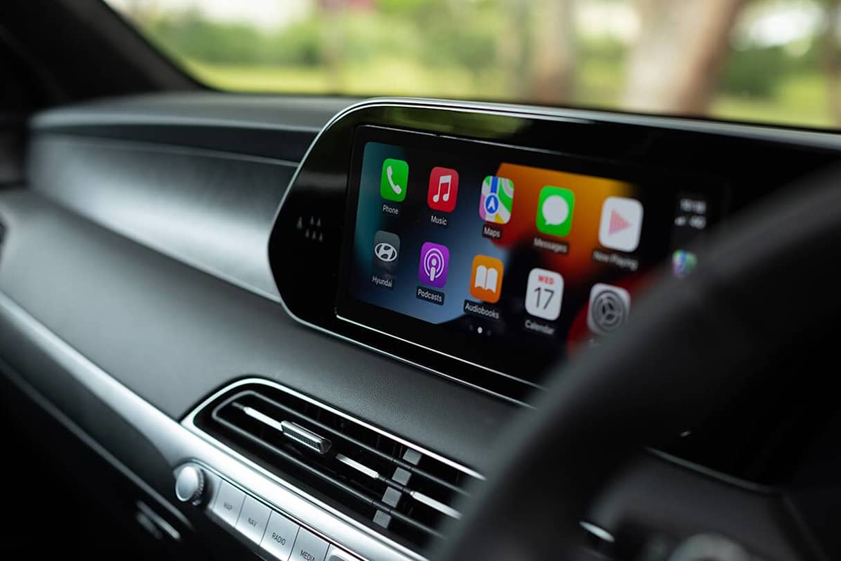 There’s a large 10.25-inch multimedia screen which has Apple CarPlay and Android Auto. (image: Dean McCartney)