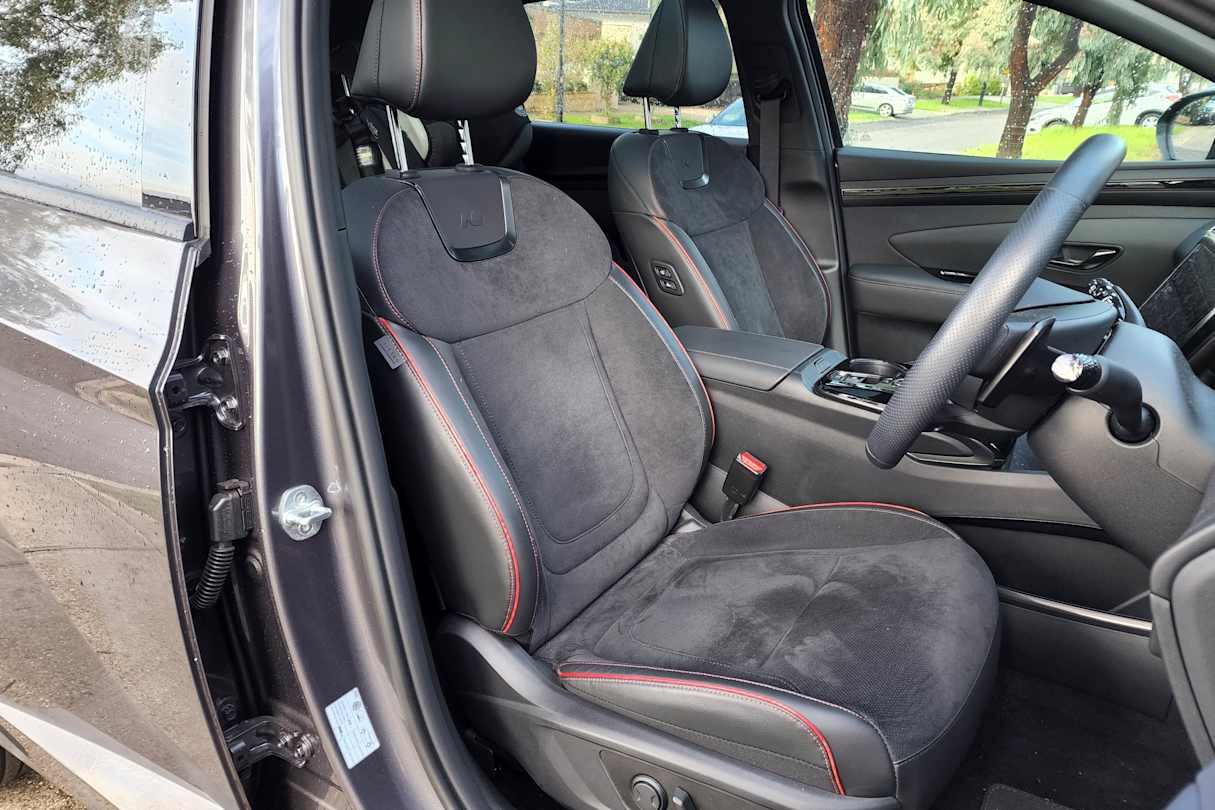 With a baby seat in place an adult can still comfortably fit into the front passenger seat (Image: Tung Nguyen).