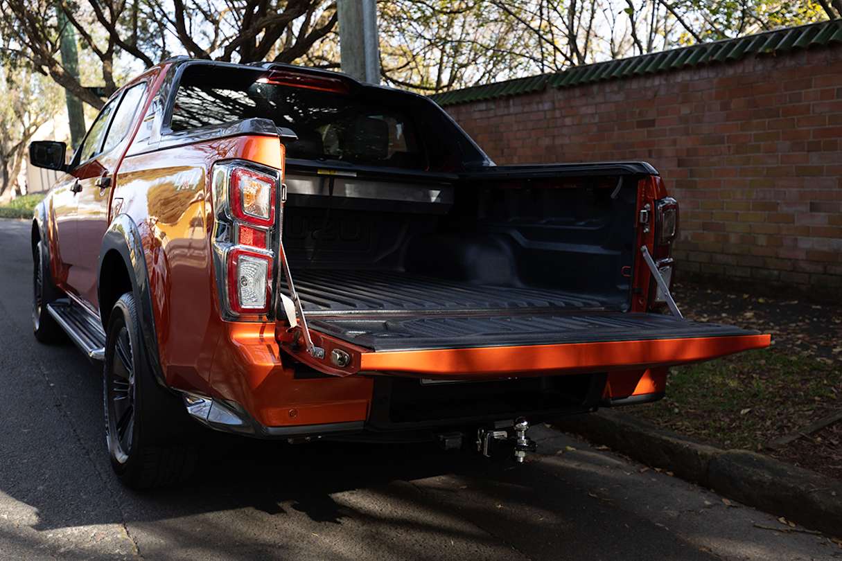 The D-Max has the hard cover on the back tray (image: Dean McCartney).