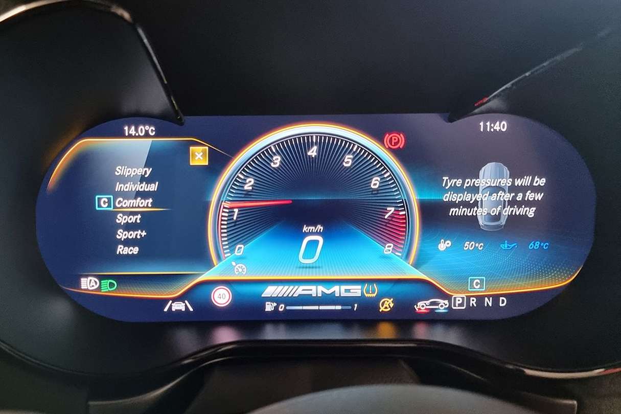 The equipment list on the Black Series includes a 12.3-inch customisable digital instrument cluster and various driving modes. (Image: Tung Nguyen)
