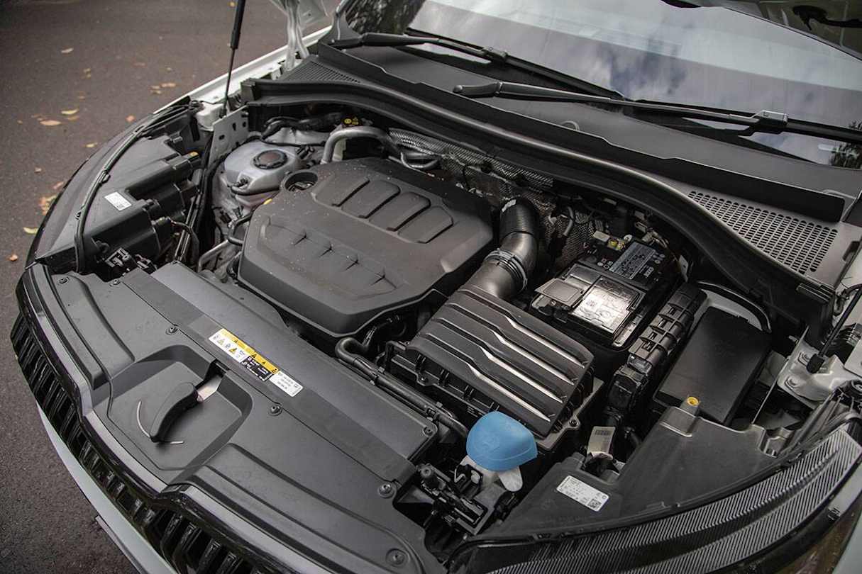 With the RS you get the 2.0-litre 180 TSI petrol engine, teamed with a seven-speed dual-clutch auto. (image: Sam Rawlings)