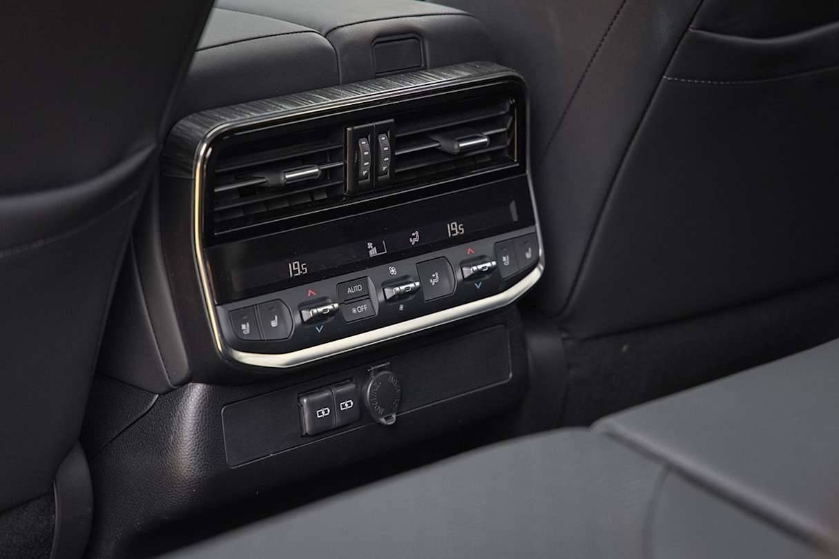 Back passengers directional air vents, two USB-C charge points and a 12-volt power socket. (image credit: Glen Sullivan)