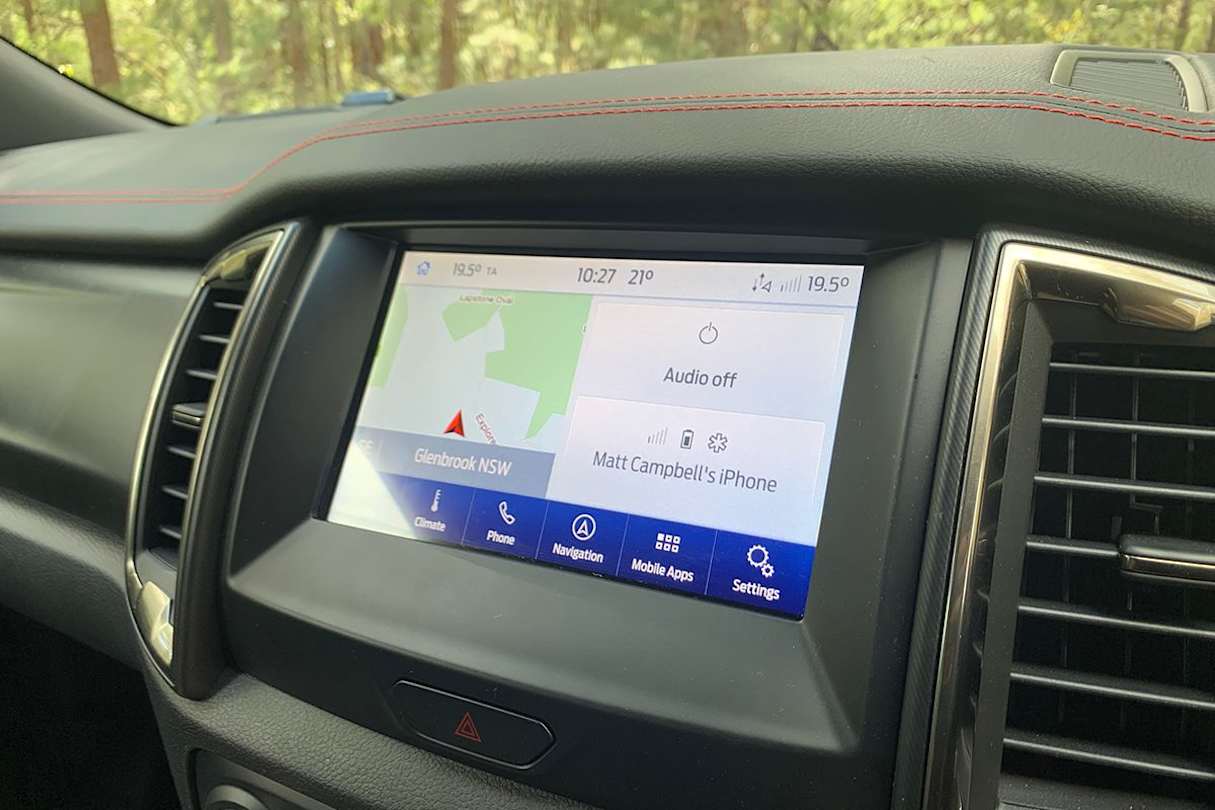 There's an 8.0-inch touchscreen media system with sat nav, Apple CarPlay and Android Auto. (Image: Matt Campbell)