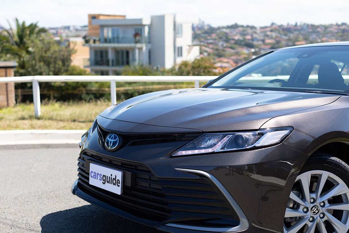 The Camry cruises along beautifully using the electric motor at low speeds.