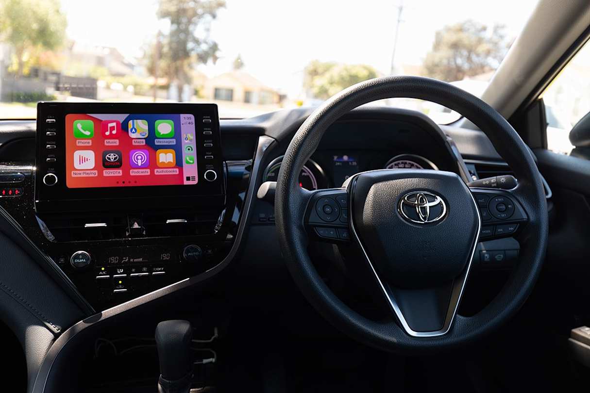 The Camry comes with Apple CarPlay and Android Auto connectivity.