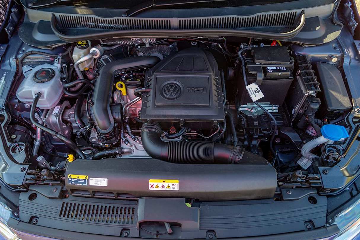 The Polo Life has a 1.0-litre, three-cylinder, turbo-petrol engine and while tiny, it still feels supple and smooth to drive. (Image: Brett Sullivan)