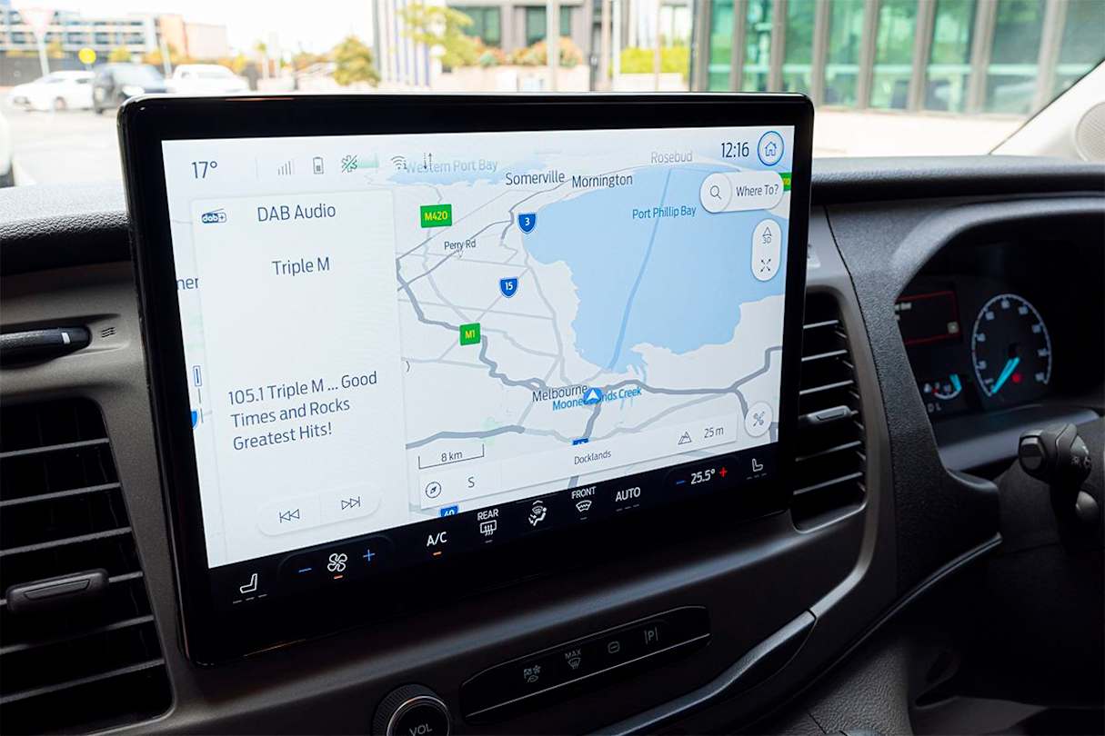 Inside is a 12.0-inch touchscreen.