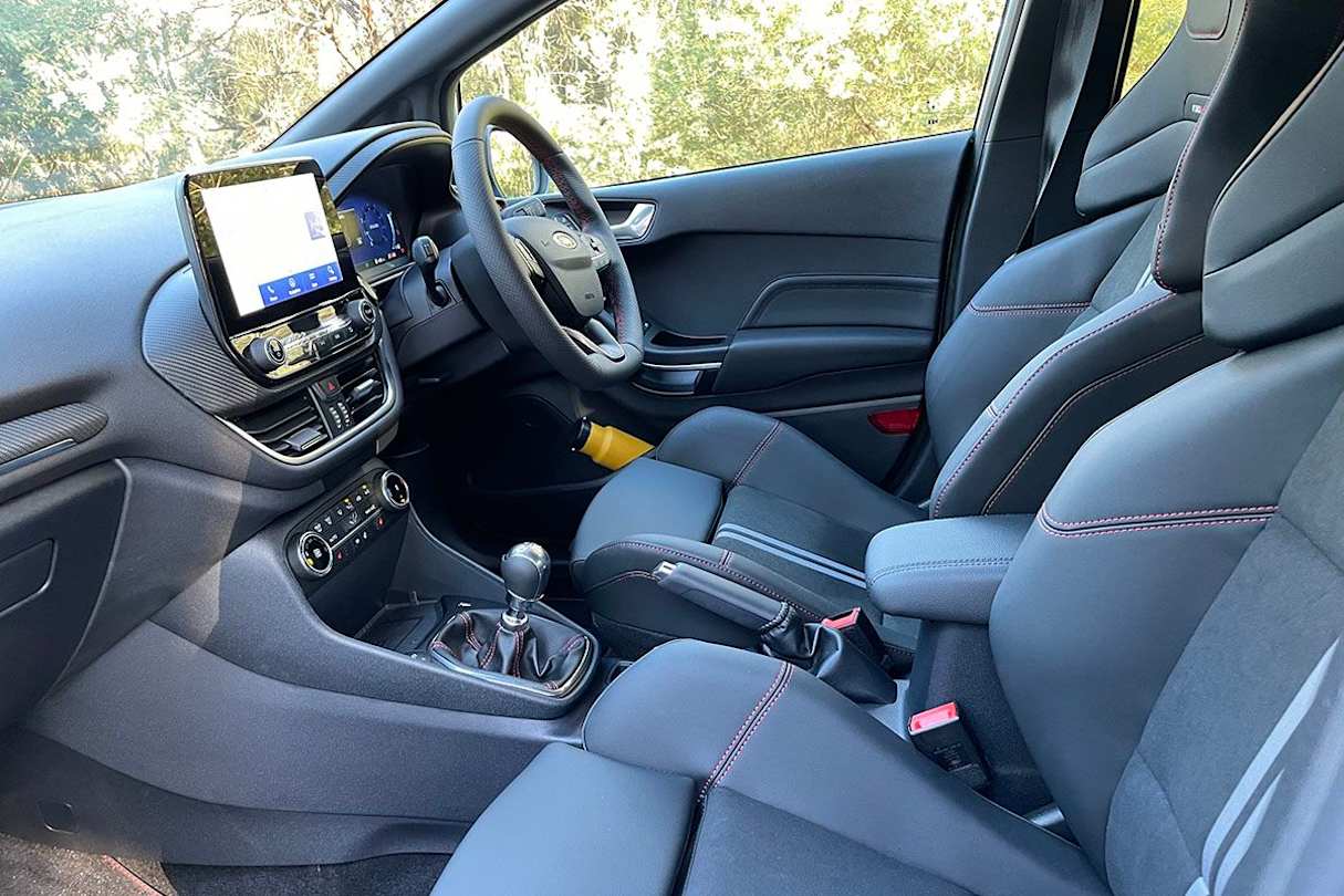 The new Recaro front sports seats are firm and hug the body tightly. (image: Tim Nicholson)