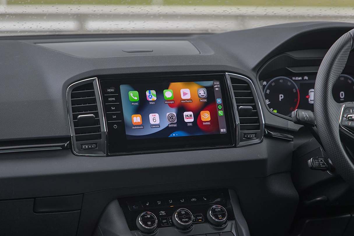 It has wireless Apple CarPlay and Android Auto and it’s been easy to connect my iPhone 8 Plus. (image: Glen Sullivan)