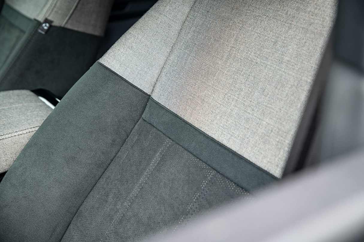 The HSE grade is lavish on the inside, with lovely suede-like seats. (Image: Tom White)