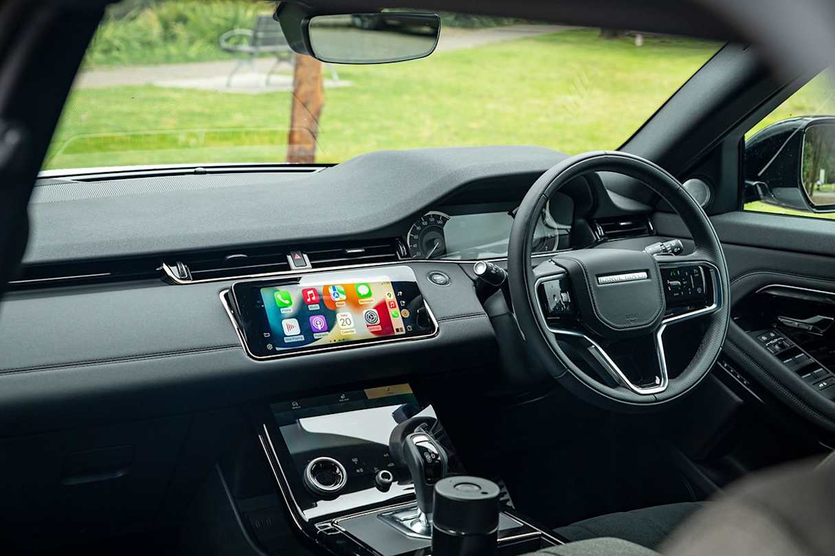 Inside is a 10-inch tiltable ‘Pivi Pro’ touchscreen with wireless Apple CarPlay and Android Auto connectivity. (Image: Tom White)