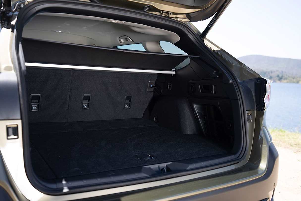 The cargo capacity of the Outback’s boot is 522 litres and that’s up to the top of the back seats. (Sport XT variant pictured)