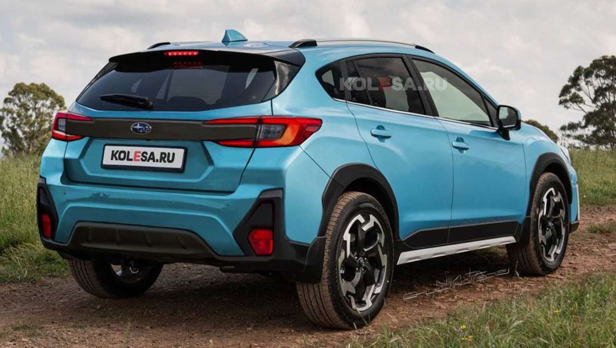 The XV rendering from the rear (Image credit: kolesa.ru)