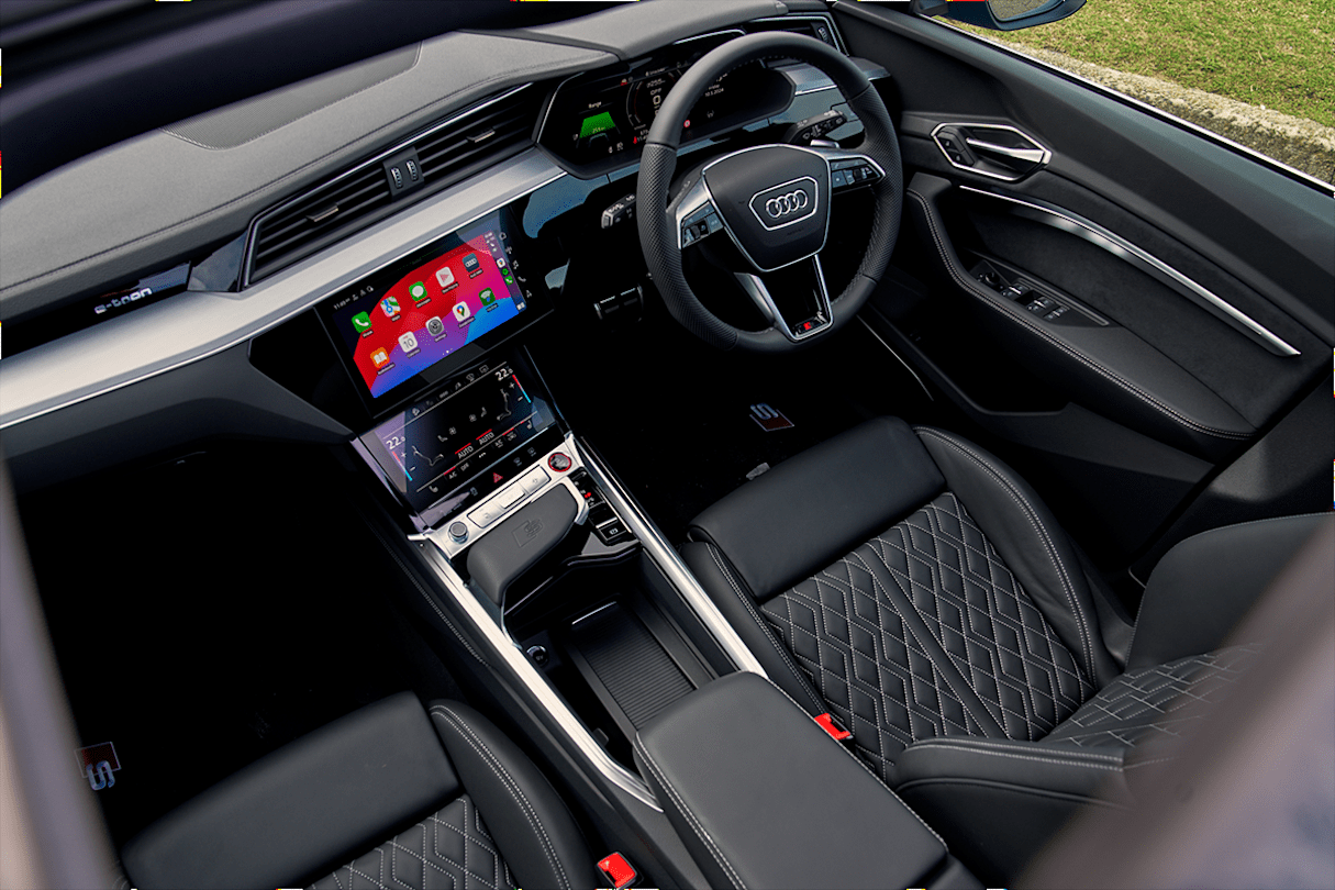 SQ8 e-tron SUV front seats pictured