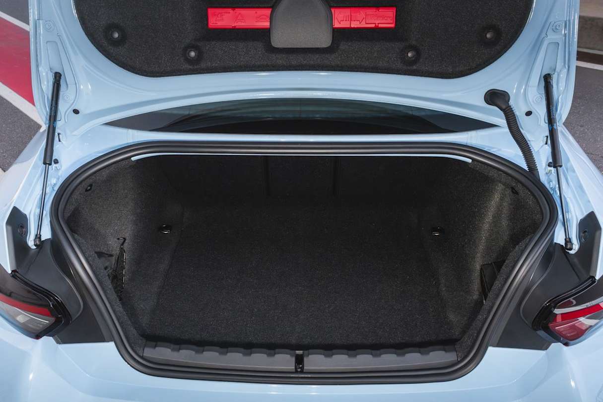 The M2 serves up 390 litres of boot space, but the rear seats fold flat, increasing the storage capacity.