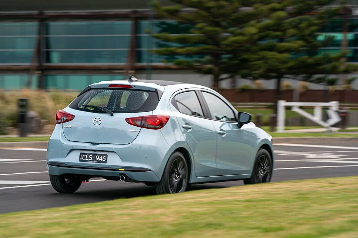 In terms of handling and comfort, the Mazda2 is a little shaken by large bumps.