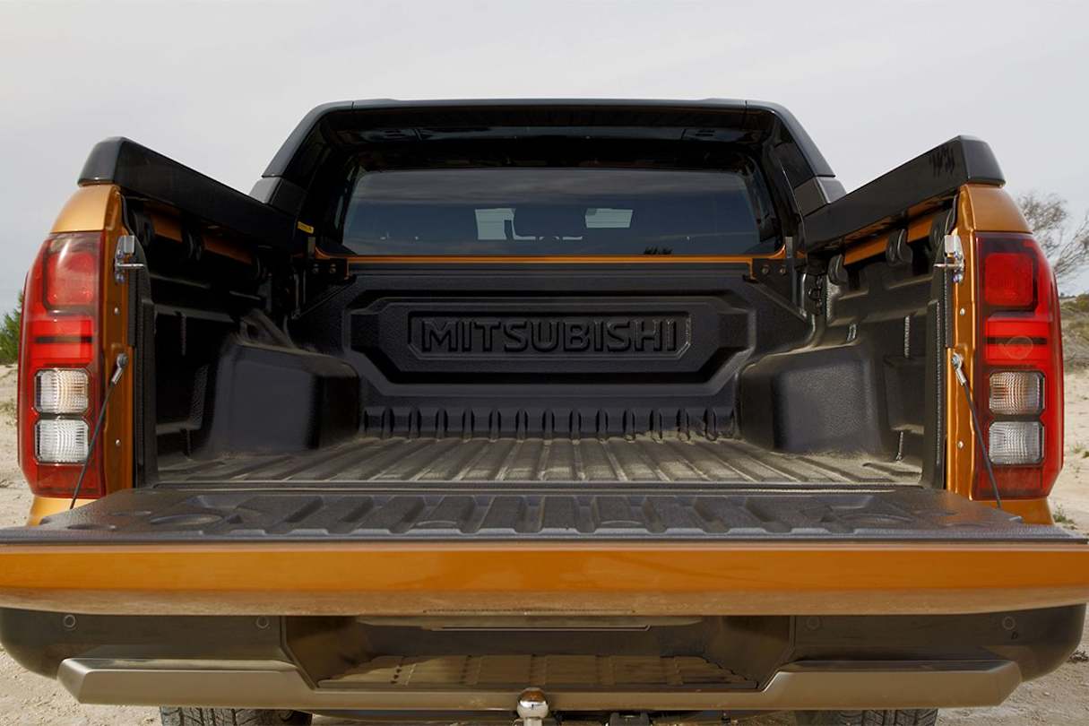 Now it’s usefully larger. Additionally, Mitsubishi says if you have the optional bedliner, a standard Euro palette will fit – as long as the tailgate is left open.