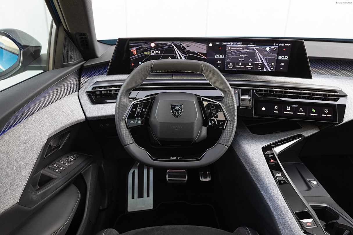 The interior is just as arresting with the big 21-inch screen covering almost half the dashtop.