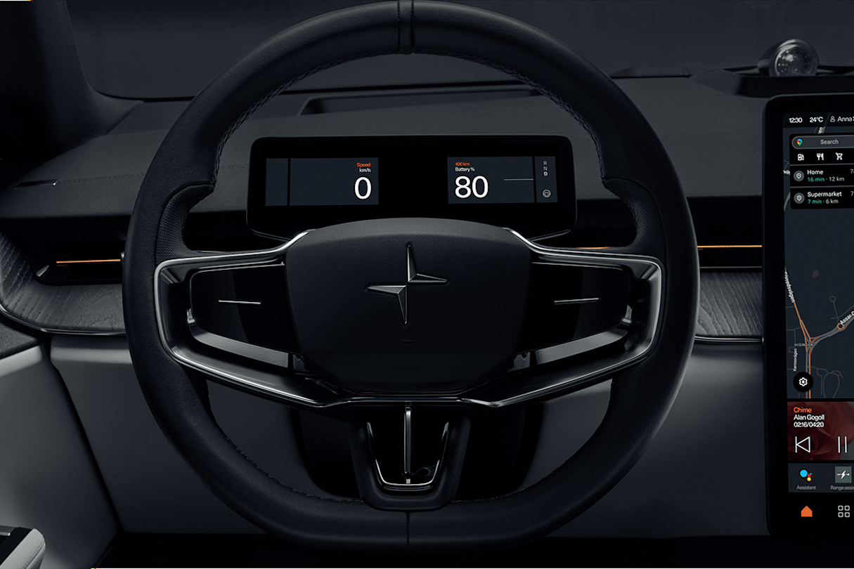 On a 250kW DC charger, the Polestar 3 can be charged from 10 to 80 per cent within 30 minutes. 