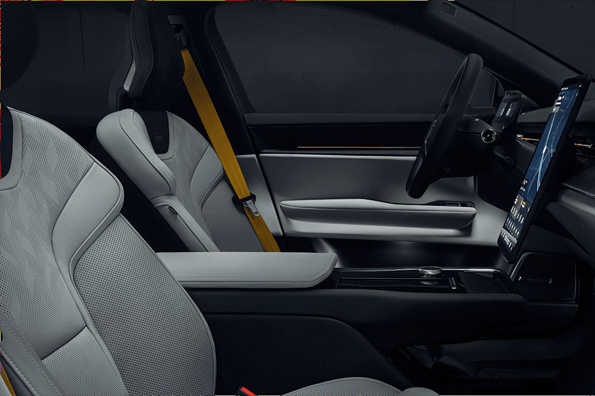 The Polestar 3 feels plenty spacious inside.