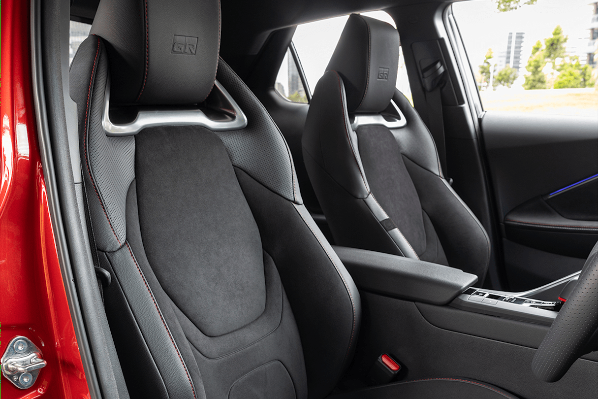 No real leather is used in any of the C-HR grades. (GR Sport variant pictured)