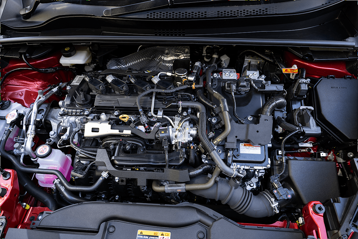 The GR Sport gains a rear electric motor alongside a more powerful front motor, enhancing its performance with a larger 2.0-litre four-cylinder petrol engine.