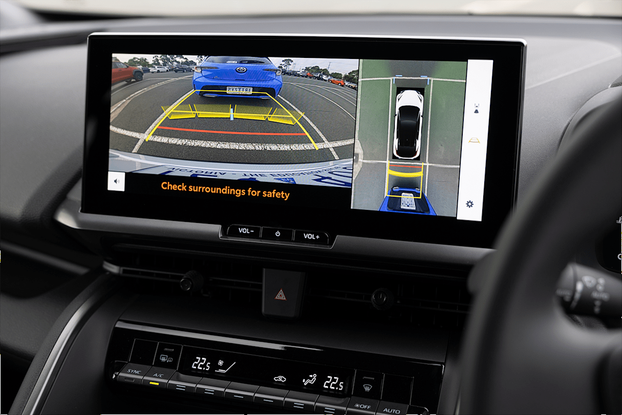 All three variants of the C-HR come with a surround-view parking camera. (GXL variant pictured)