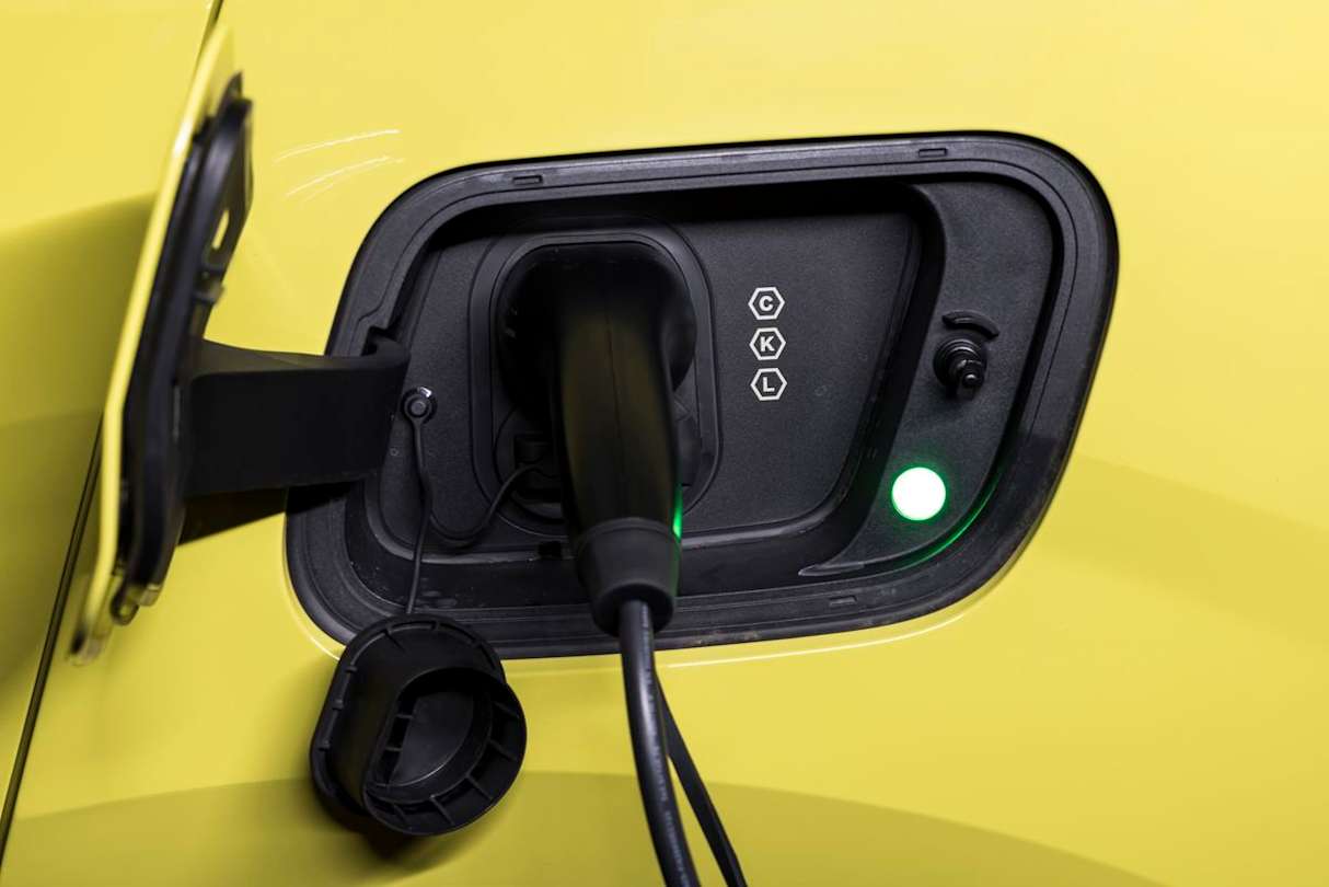 EX30 charging port pictured.