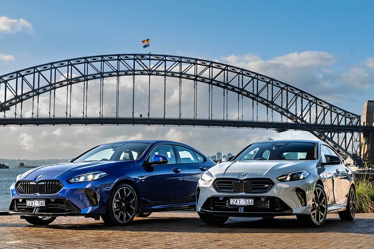 2025 BMW 2 Series Gran Coupe 218 (blue) and M235 (silver)
