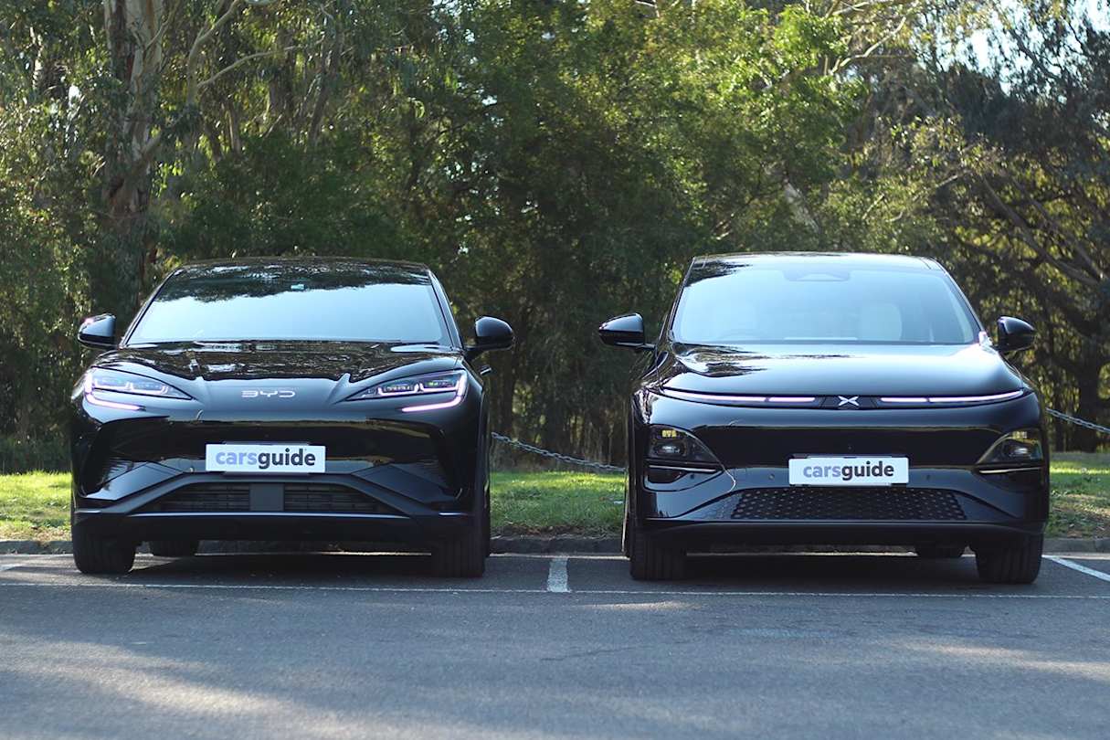 2025 BYD Sealion 7 Premium and XPeng G6 Standard Range. (image: Chris Thompson)