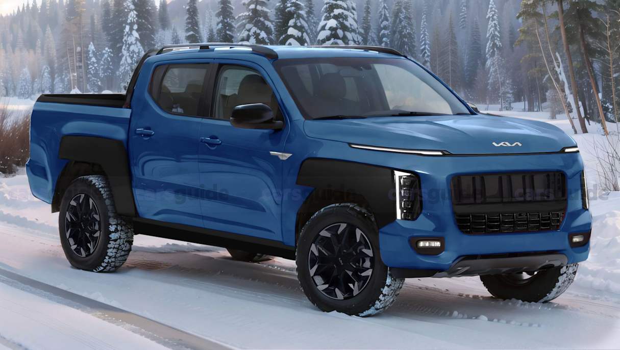Our best guess at what the new Kia Tasman will look like. (Render image: Thanos Pappas)