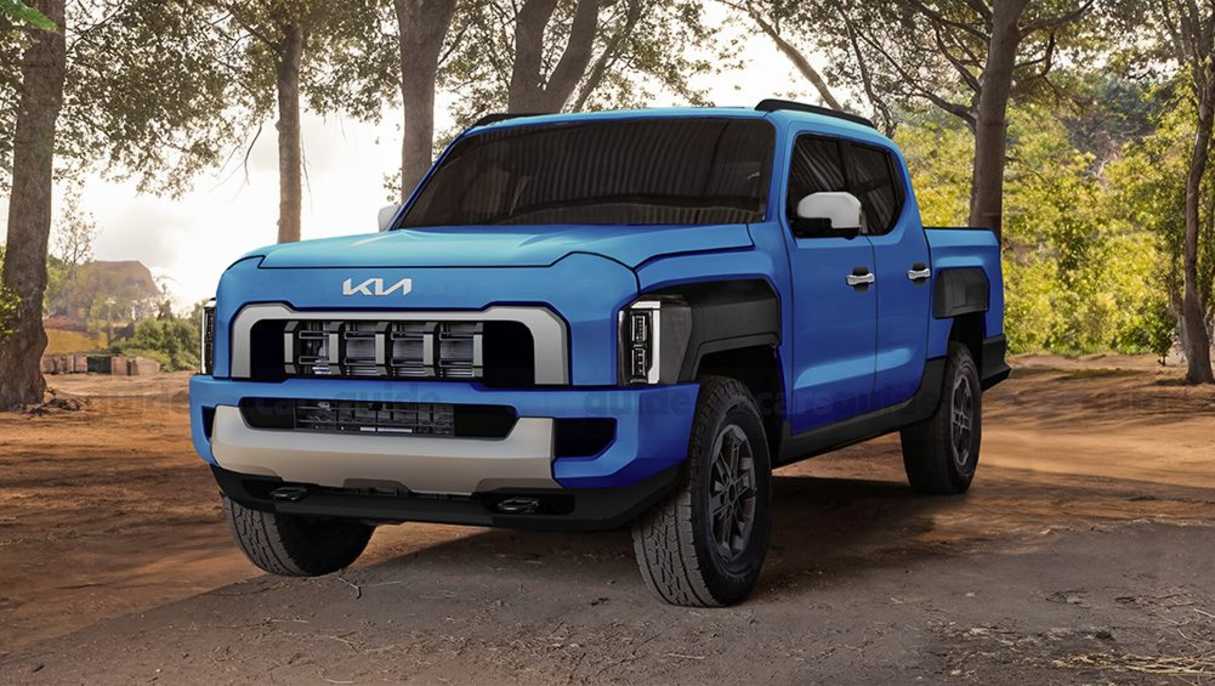 Kia Tasman render (Image: Thanos Pappas)