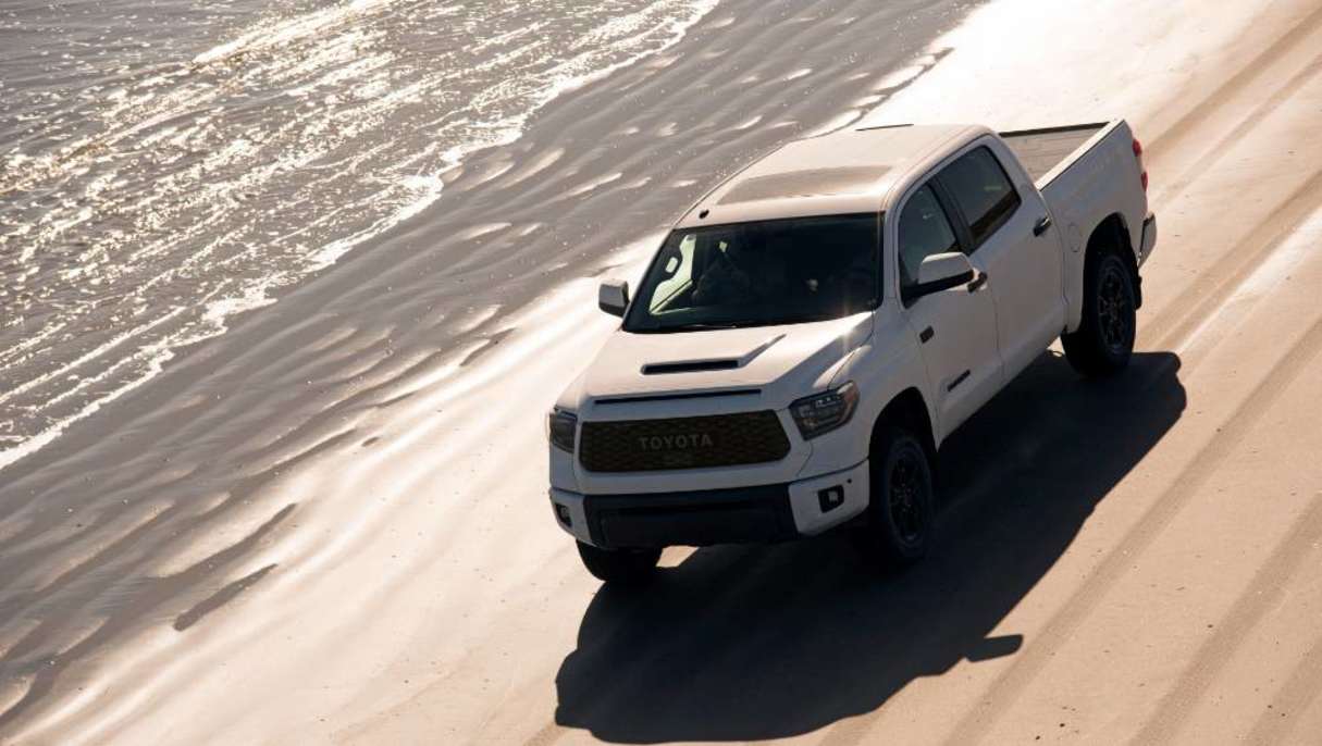 The Tundra's is available with either a 4.6-litre or 5.7-litre V8 engine.