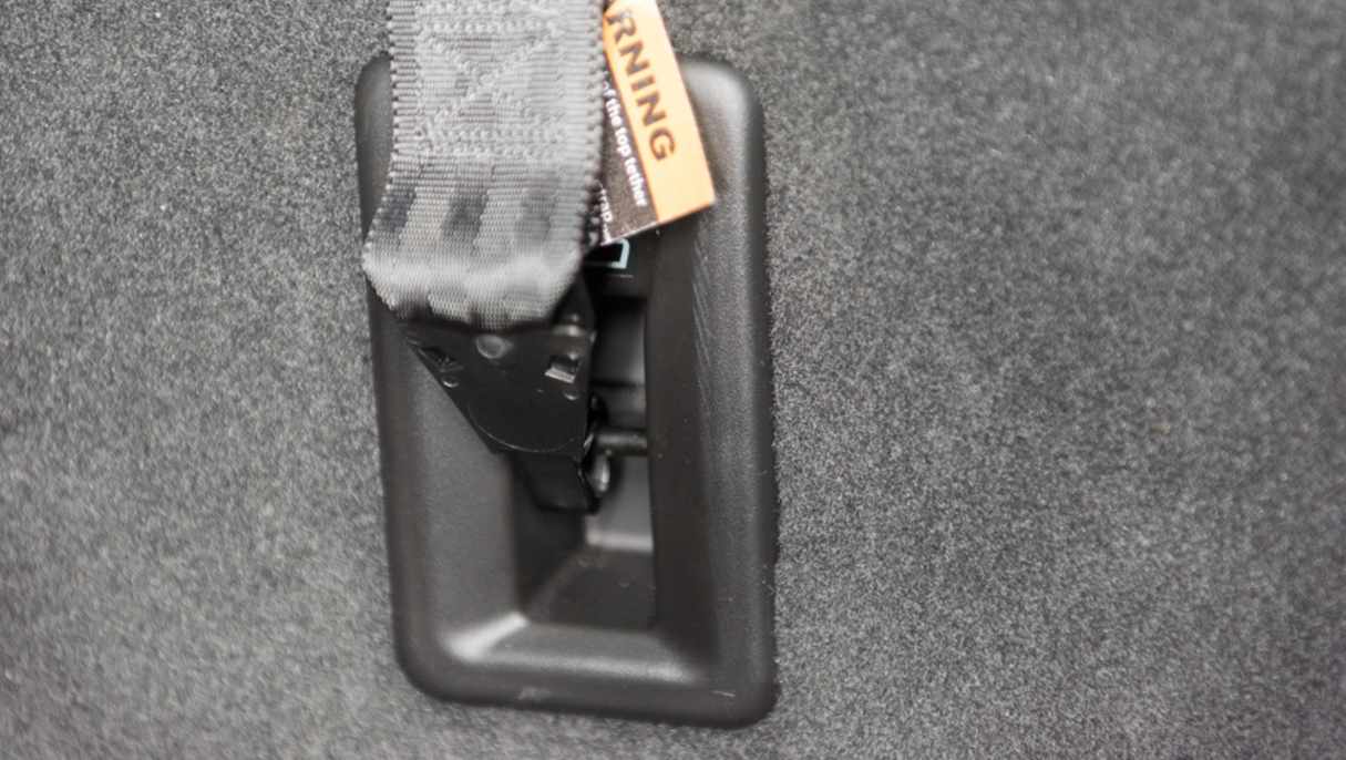 The top tether strap should also be anchored to a correct point in the car.