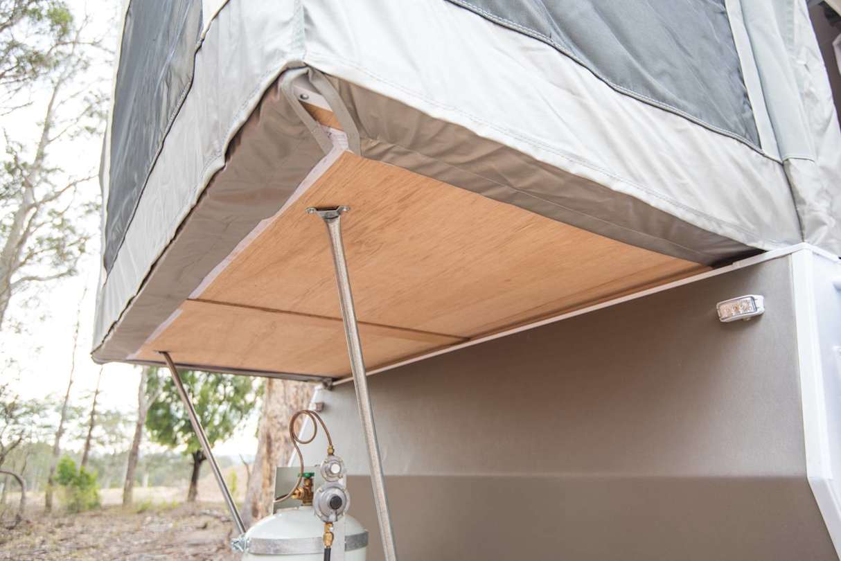 The bed bases are unsealed ply, so they could do with a coat of paint to ensure they last for longer in good condition. (image credit: Brendan Batty)