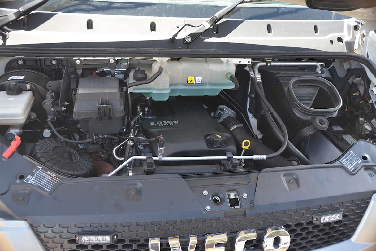 The Daily 4x4 with turbocharged diesel engine, six-speed transmission and three-speed transfer box.